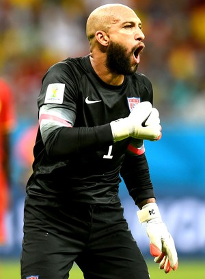 Tim Howard jogo Estados Unidos x Bélgica Arena Fonte Nova (Foto: Getty Images)