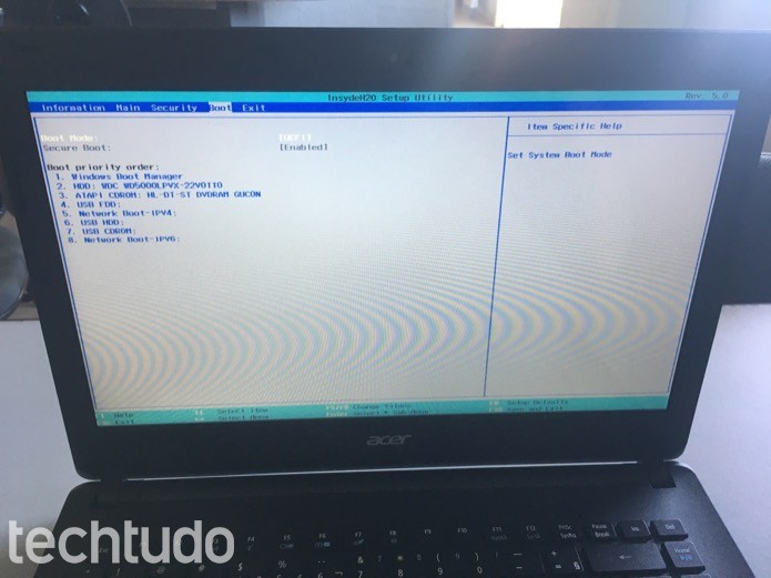 Como Entrar Na Bios De Um Notebook Acer Dicas E Tutoriais Techtudo