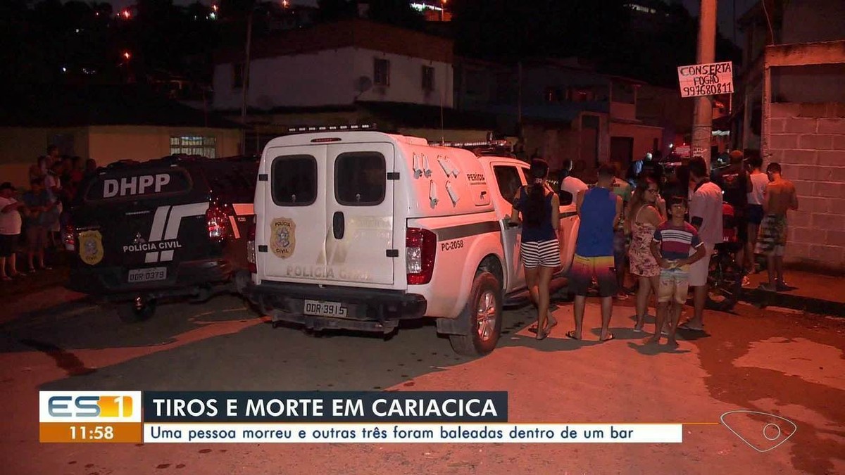 Tiroteio em bar mata um e fere três em Cariacica ES Espírito Santo G1