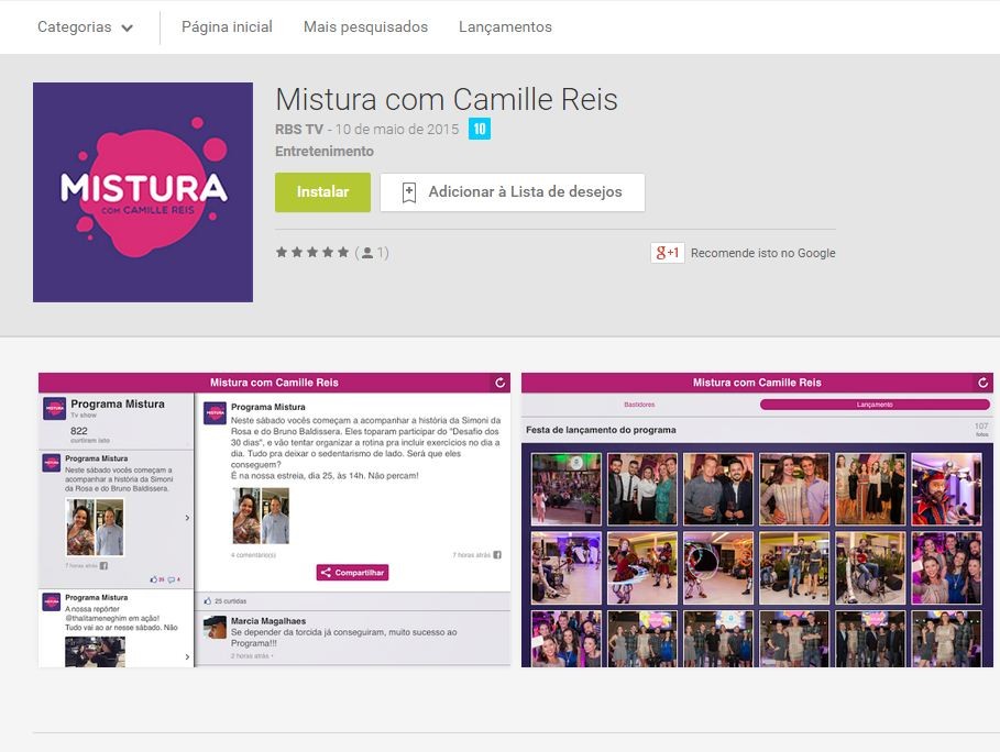 Baixe o aplicativo do Mistura com Camille Reis (Foto: RBS TV/Divulgação)