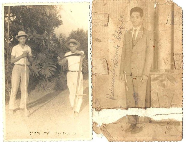 Foto da família mostra Raimundo na cidade rural em que nasceu na década de 1960 (Foto: Arquivo pessoal)