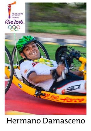 Atleta Paraciclista desde outubro de 2013. Herman é um exemplo de superação, força e vontade de vencer (Foto: Divulgação/SEMUC)