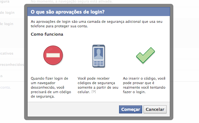 Verificação em duas etapas leva mais segurança para seu acesso (Foto: Divulgação\Facebook)