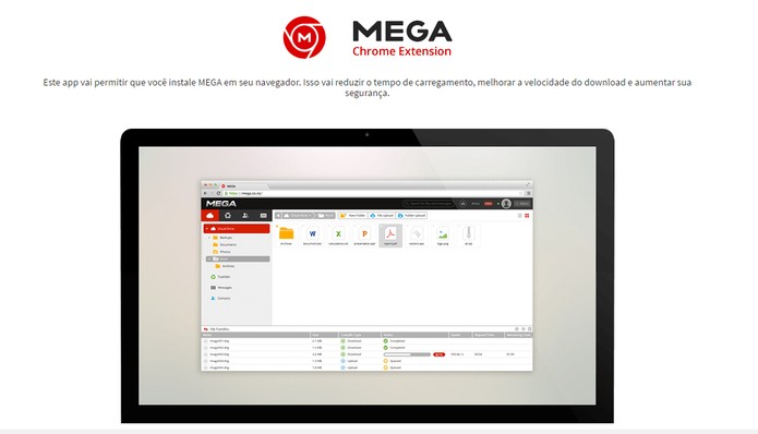 Adicione extensões no navegador, apps no celular e baixe softwares para computador do Mega (Foto: Reprodução/Barbara Mannara)