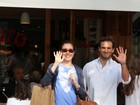 Amigos desde 'Fina Estampa', Lilia Cabral e Paulo Rocha almoçam juntos