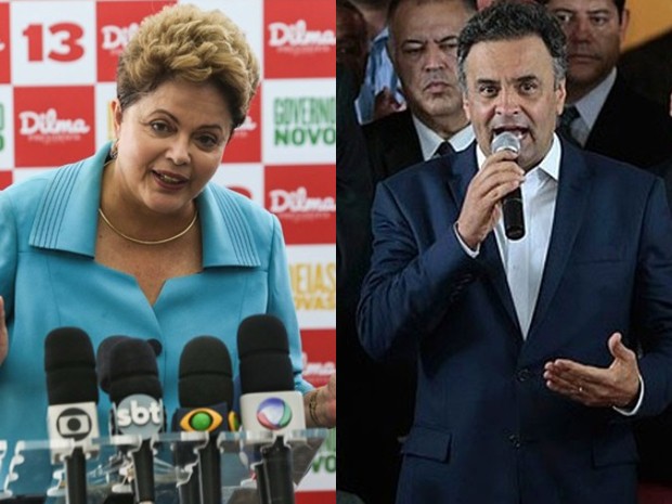 Os candidatos do PT, Dilma Rousseff (esq.), e PSDB, Aécio Neves (dir.), em imagens de arquivo (Foto: Felipe Rau/ Estadão Conteúdo e Ueslei Marceino/Reuters)