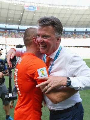 van gaal e Robben Holanda x México (Foto: Getty Images)