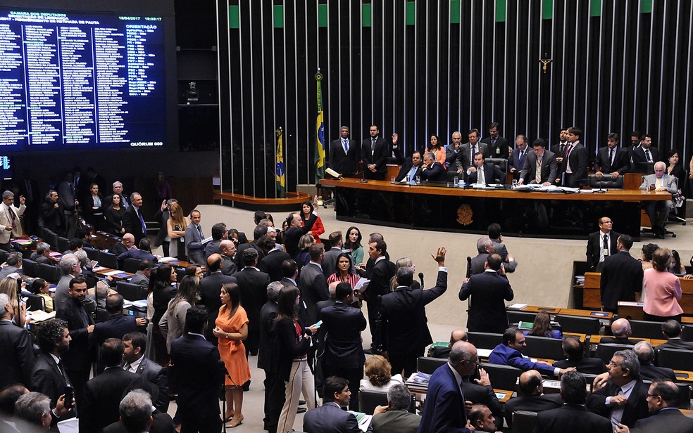 O plenário da Câmara, durante a sessão desta terça (18) (Foto: Luis Macedo/Câmara dos Deputados)