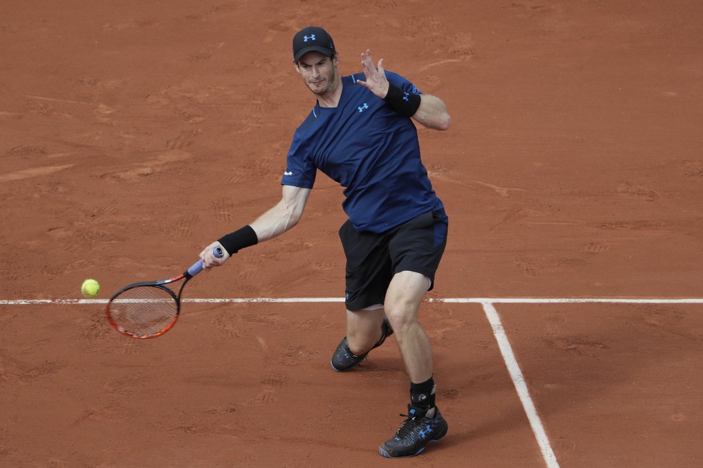 Andy Murray na estreia de Roland Garros (Foto: Thomas SAMSON / AFP)