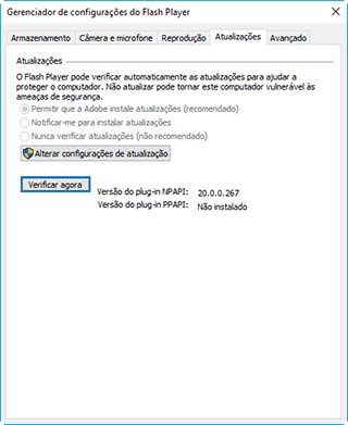 Atualização do Flash