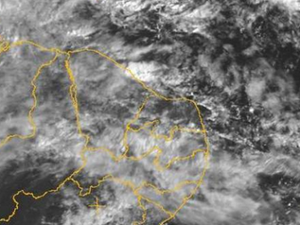 Chove em 56 municípios do Ceará nas últimas 24 horas (Foto: Reprodução/Funceme)