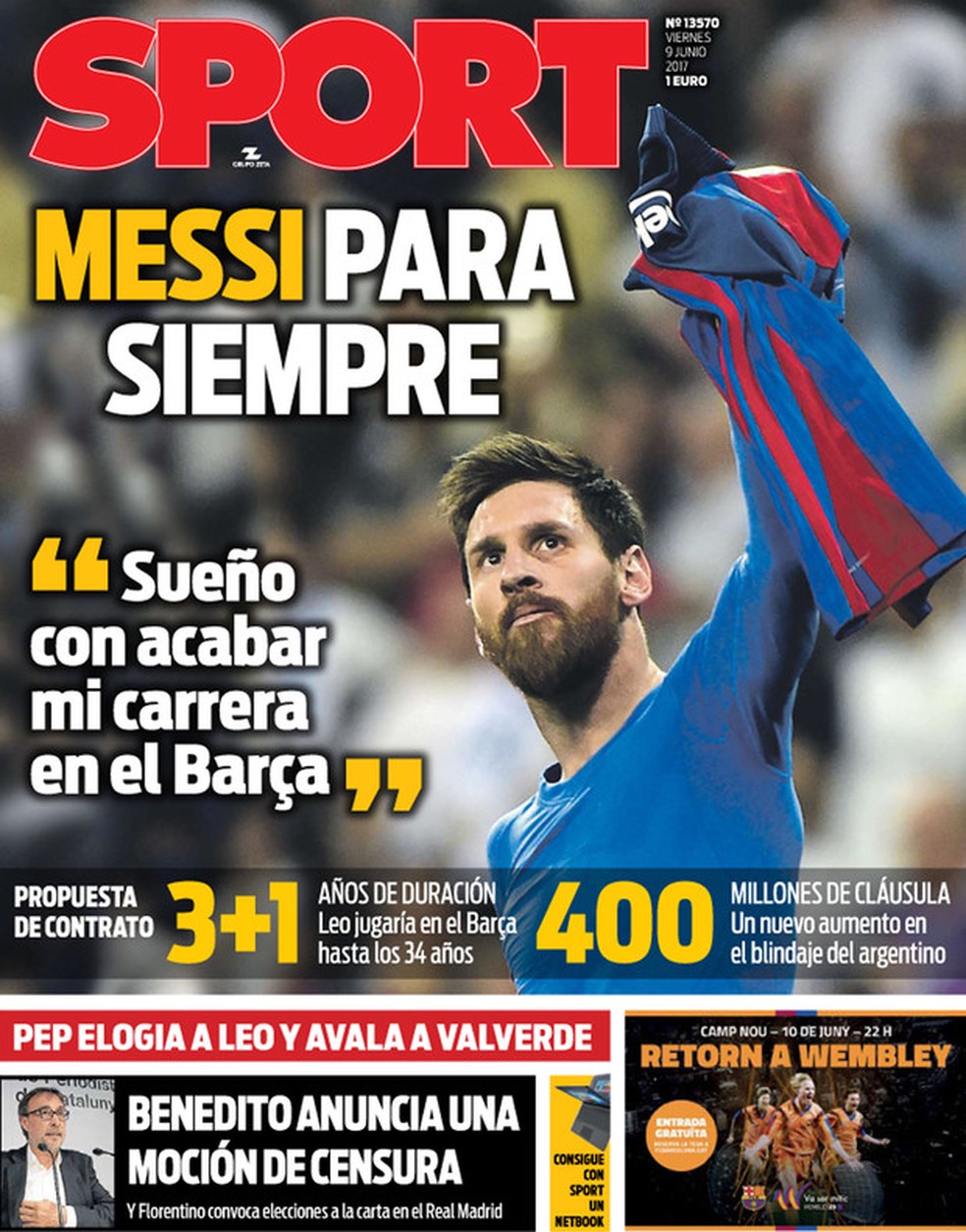 Capa do jornal Sport (Foto: Reprodução)