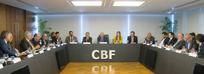 Reunião entre dirigentes de clubes na CBF (Foto: Divulgação/CBF)