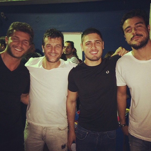 Klebber Toledo, Roberto Birindelli, Daniel Rocha e Joaquim Lopes em festa no Rio (Foto: Instagram/ Reprodução)