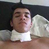 Motociclista atingido por cerol é operado (Arquivo pessoal) Motociclista atingido por cerol é operado (Arquivo pessoal)