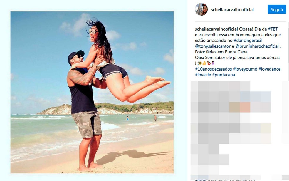 Tony Salles é casado com a ex-dançarina Scheila Carvalho (Foto: Reprodução/Instagram)