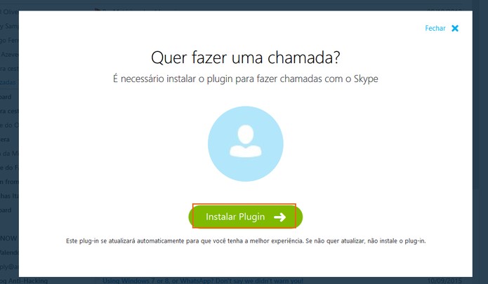 Instalando plugin para fazer chamadas no Skype para Outlook.com (Foto: Reprodução/Barbara Mannara)