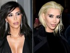 Kim Kardashian aparece platinada em desfile na semana de moda de Paris