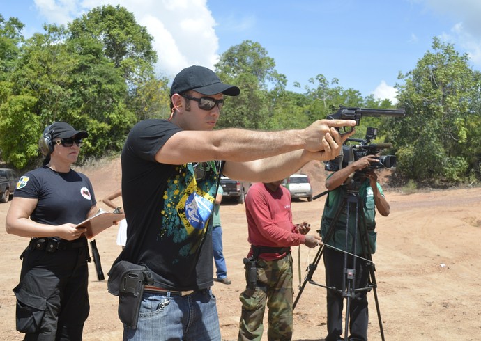Adrenalina e nervos de aço marcam competições de tiro, no Amapá  (Foto: Cassio Albuquerque/GE-AP)