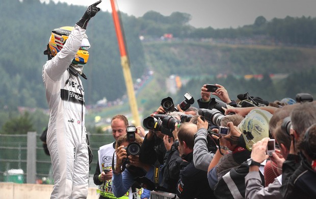 Formula 1 Hamilton gp Bélgica (Foto: Agência AP)