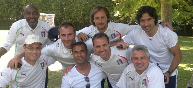 Zé Maria e Baggio, ex-jogadores em curso para treinadores (Foto: Arquivo Pessoal)