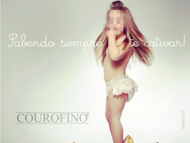 Campanha com crianças 'erotizadas' gera polêmica em redes sociais (Foto: Reprodução)