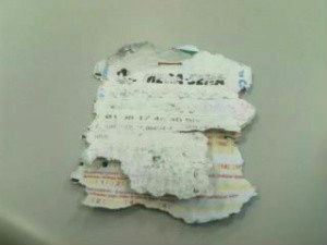 Em Ponta Grossa, bilhete falso com os mesmos números foi apresentado (Foto: Reprodução/RPC TV)