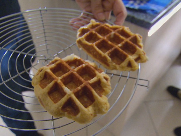 Waffle, prato típico da Bélgica (Grep) (Foto: Globo Repórter)