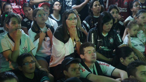 torcida do Corinthians, em João Pessoa, na Paraíba (Foto: Larissa Keren)