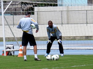 Jefferson e Flavio Tenius botafogo treino (Foto: Thales Soares / Globoesporte.com)