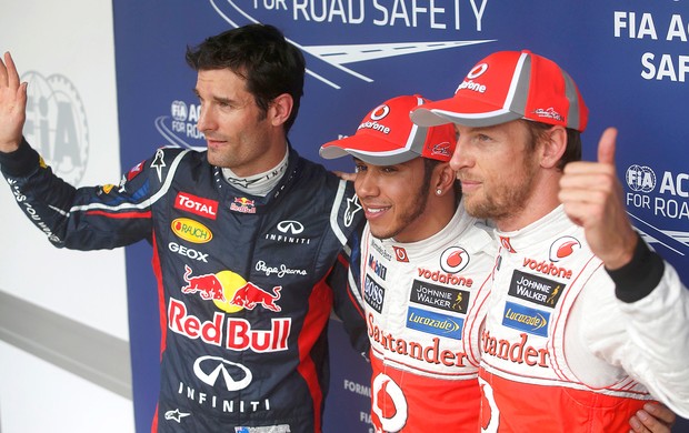 Hamilton Webber Button pole treino GP Brasil (Foto: Reuters)