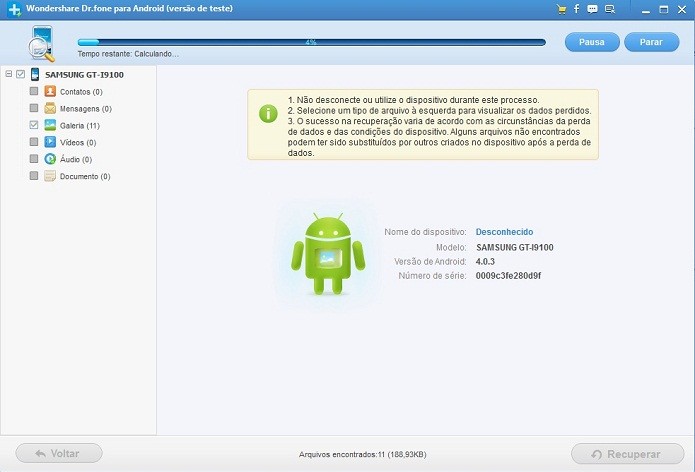Detecção de arquivos apagados do Android com WonderShare DrFone (Foto: Recuperação/Marcela Vaz) (Foto: Detecção de arquivos apagados do Android com WonderShare DrFone (Foto: Recuperação/Marcela Vaz))