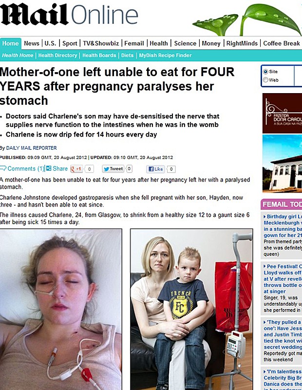 Mãe estômago (Foto: Daily Mail/Reprodução)