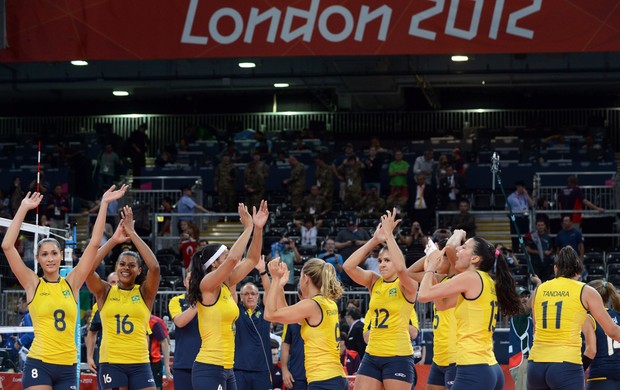 Seleção feminina de vôlei do Brasil Jogos de Londres (Foto: Kirill Kudryavtsev/AFP)