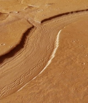 Imagens de sonda mostram 
que Marte pode ter tido rio (ESA/DLR/FU Berlin (G. Neukum)