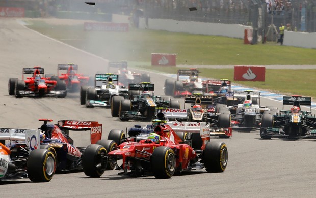 felipe massa ferrari largada gp da alemanha (Foto: Agência AFP)