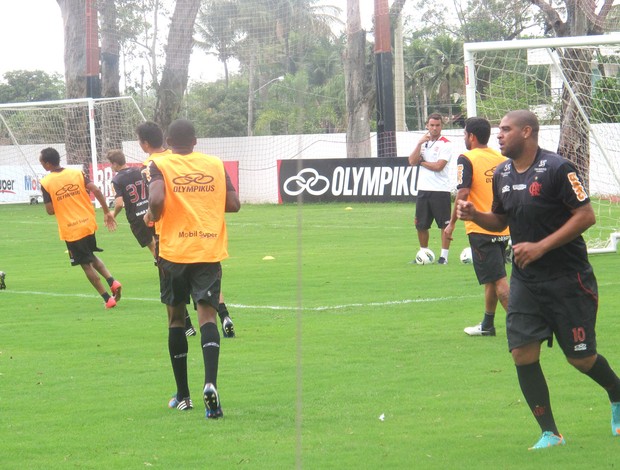 Adriano, Treino Flamengo, Ninho  (Foto: Janir Junior / Globoesporte.com)
