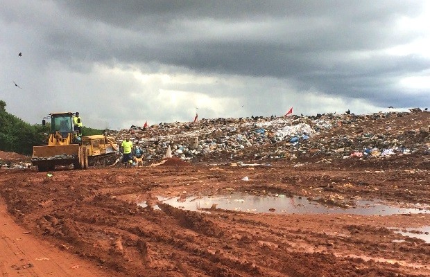 Aterro Sanitário de Aparecida de Goiânia, Goiás (Foto: Paula Resende/ G1 GO)