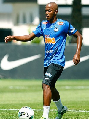 Victor Andrade no treino do Santos (Foto: Ricardo Saibun / Divulgação Santos FC)