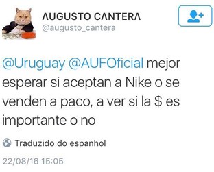 Manifesto Uruguai proposta Nike (Foto: Reprodução/Twitter)