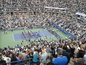 Wilson Leite na final do US Open, em Nova York (Foto: Wilson Leite/Arquivo Pessoal)