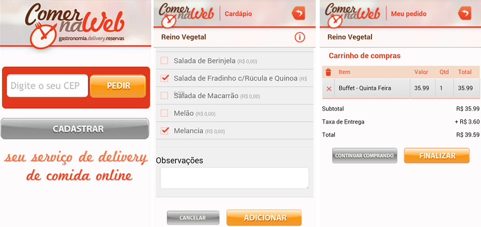 Use seu dispositivo para encontrar restaurantes e comprar comida (Foto: Divulgação/AppStore)