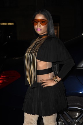 Nicki Minaj em festa em Paris, na França (Foto: AKM-GSI/ Agência)