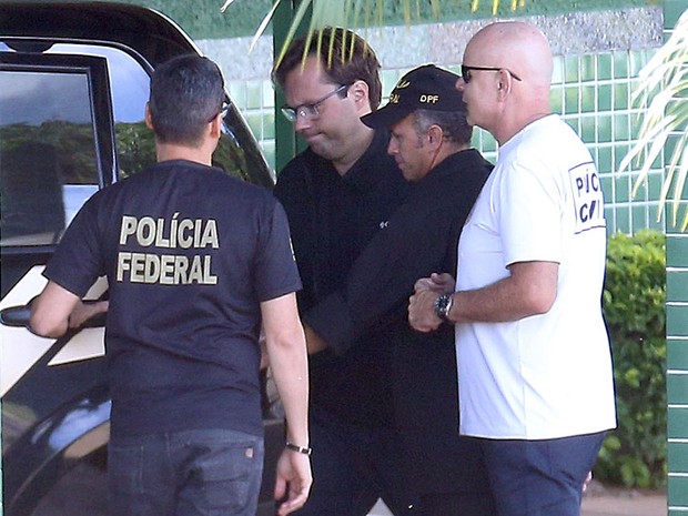 Operadores Jorge e Bruno Luz, pai e filho, voltaram ao Brasil neste sábado (25) após serem presos nos EUA (Foto: Dida Sampaio/Estadão Conteúdo)