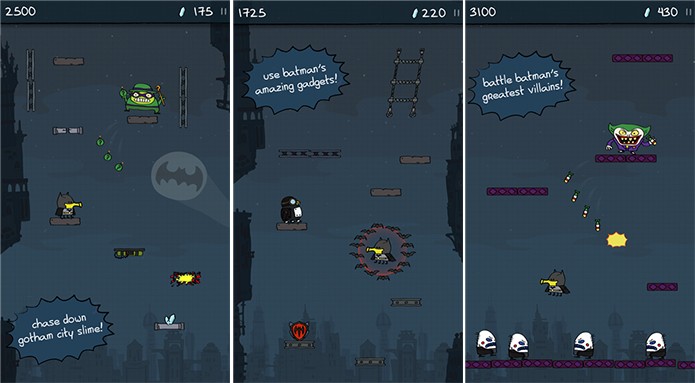 Doodle Jump DC desembarca no universo do Batman no Windows Phone (Foto: Divulgação/Windows Phone Store)