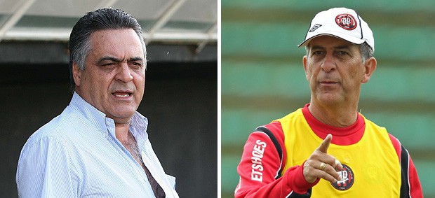 montagem Vágner Benazzi Bragantino e Ricardo Drubscky Atlético-PR (Foto: Editoria de Arte / Globoesporte.com)