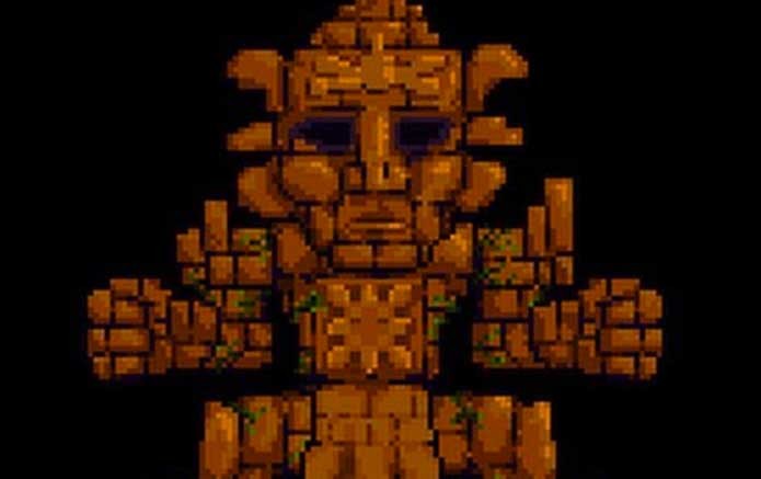 O Golem e Terraria (Foto: Reprodução/Felipe Vinha)