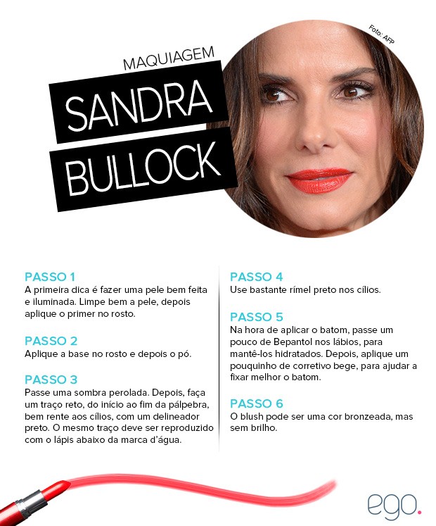 BELEZA - Passo a passo make Sandra Bullock (Foto: EGO)