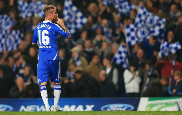 Raúl Meireles comemora classificação do Chelsea contra o Benfica (Foto: Getty Images)