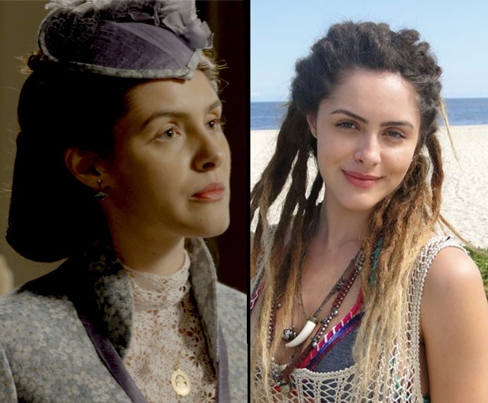 À esquerda, Elisa na pele de Berenice, e à direita como a vilã Valentina (Foto: TV Globo)